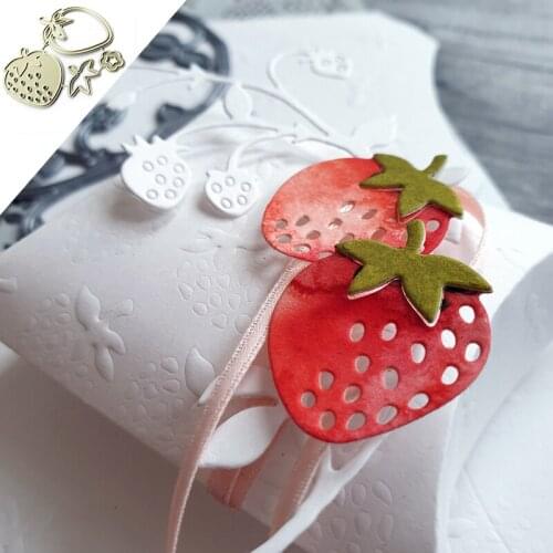 Metal cutting dies cut die mold strawberry leaves decoration Scrapbook paper craft knife mould blade punch stencils dies
