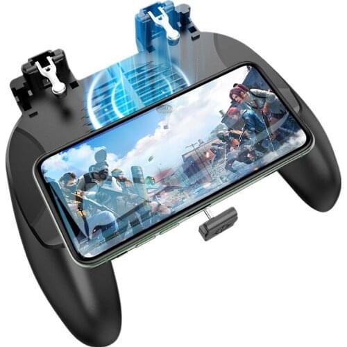 PUBG Mobile Controller Gamepad with fan pubg triggers joystick for phone 2000/4000mAh mobile power bank for iphone android phone