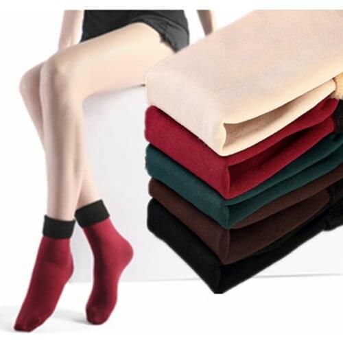 Men women winter new Plus velvet warm Straight socks floor socks W002