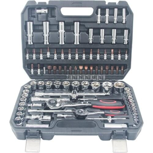 1Set/94PCS Professional Mechanics Repair Tool Sets For Car Tire Bike Repair Ratchet Wrench Socket Bicycle Repair Tool GT-0094