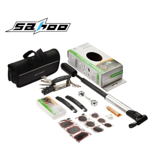 SAHOO Portable Bicycle Bike Tire Tyre Repair Kit Tools Patch Rubber Tire Tatch Wrench Multifuncional Tools Sets