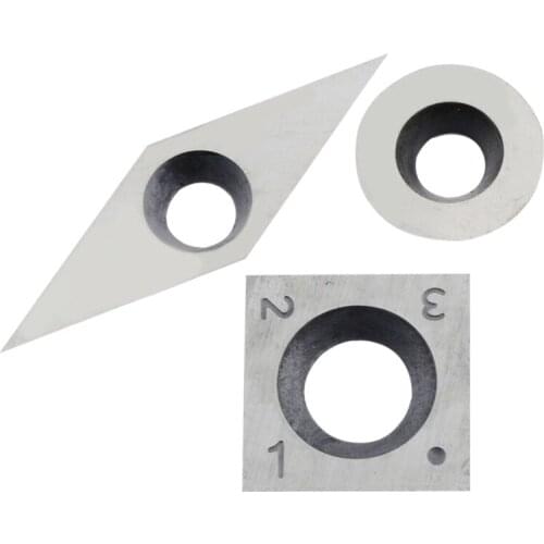 3Pcs Tungsten Carbide Inserts Cutter Set for Wood Turning Working Lathe Tool