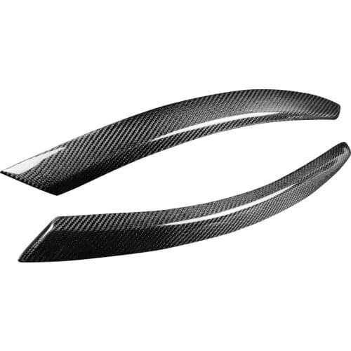 Real Carbon Fiber Front Headlight Eyelids Eyebrow Decorative Cover for Audi A6 C6 4F 2004-2009 Exterior Car Accessories