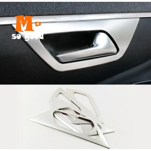 Stainless Steel For PEUGEOT 3008 GT 5008 2017 18 19 2021 Car Door Armrest Handle Bowl Cover Interior Trim Accessories Styling