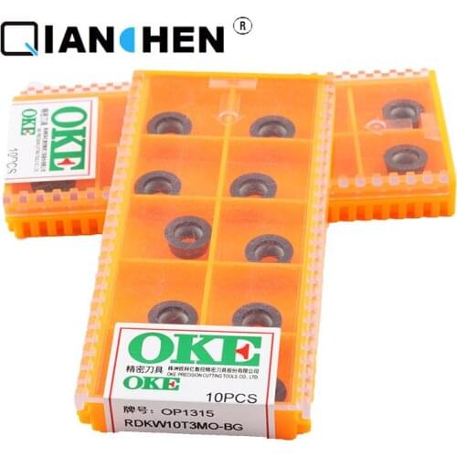 OKE 10pcs/lot High Precision High Performance High Strength CNC RDKW10T3MO-BG OP1315 Industry Carbide Inserts Hard Alloy