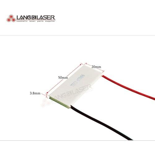 Peltier cooling plate TEC1-07906 , size : 50*20*3.8mm , for IPL handpiece flowing water cooling sytem