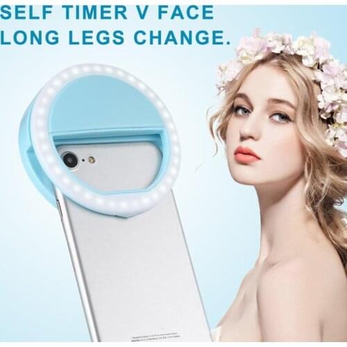 Portable Mobile Phone Selfie LED Auto Flash Smartphone Ring Flash Light Selfie Camera Beauty Fill Light