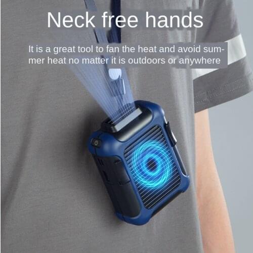 Portable hanging fan USB charging mobile waist hanging mini fan hanging neck outdoor work/travel 4000mAh/6000mAh lazy fan