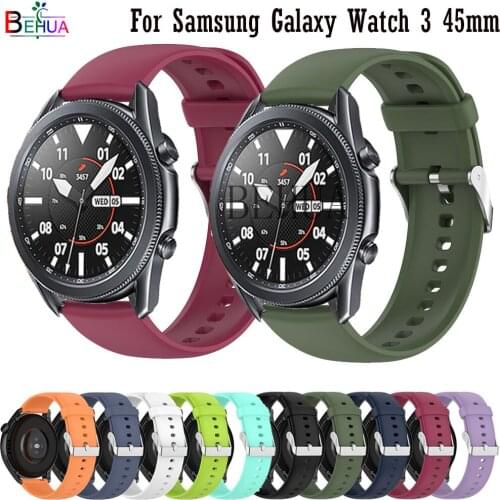 WatchBand Strap For Samsung Galaxy Watch 3 45mm / Galaxy 46MM Smart WristBand Wriststrap For Samsung Gear S3 Silicone Bracelet