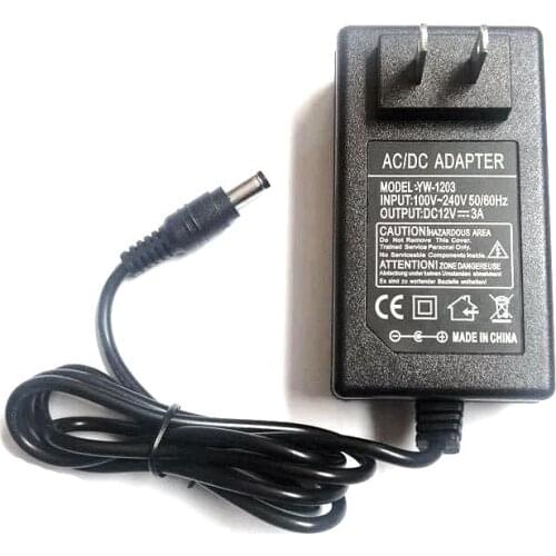 12V 3A 5.5*2.5mm Wall Home Charger EU US Plug AC Adapter for Tablet Power Supply Adapter