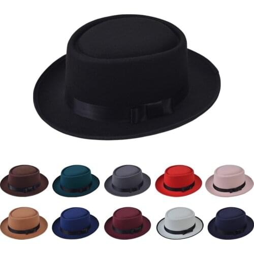 Fedora Hat Men Solid Wide Brim Hats Summer Outdoor Sun Hat Fedoras Cowboy Hats Summer Fashion Black Jazz Hat Mens Hats and Caps