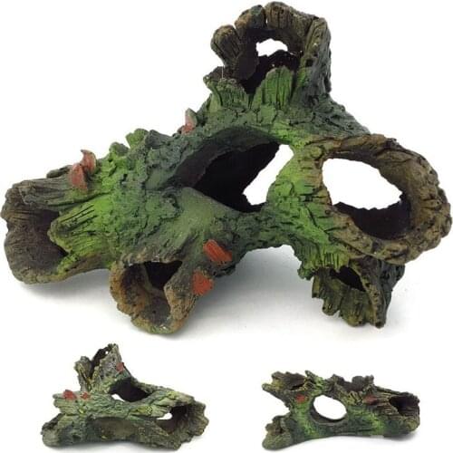 Aquarium Decoration Moss Tree House Resin Cave Fish And Shrimp Hiding House Landscaping Fish Tank Decor Accessories