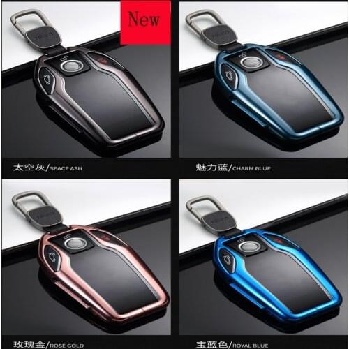 High-Quality Aluminium Alloy LCD Smart Screen Car Smart Key Case Cover for BMW New 5 Series X5 X3 7 Series 6 Series GT