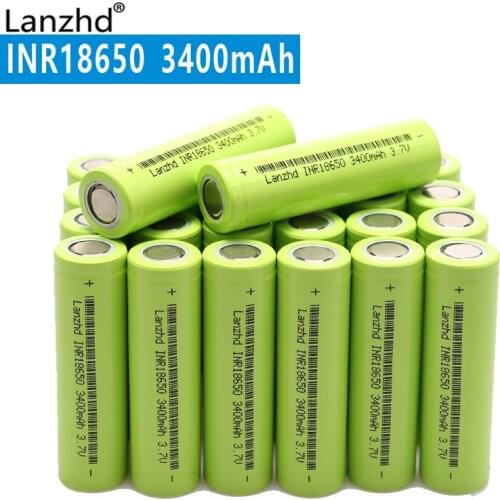 24 PCS New Original 18650 30A 3400mAh INR18650 lithium Rechargeable 18650 Battery 3.7 V for Laptop batteries