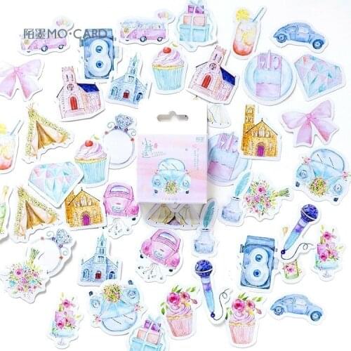 46PCS/box New Cute Little Luck Diary Paper Lable Stickers Crafts And Scrapbooking Decorative Lifelog DIY Stationery