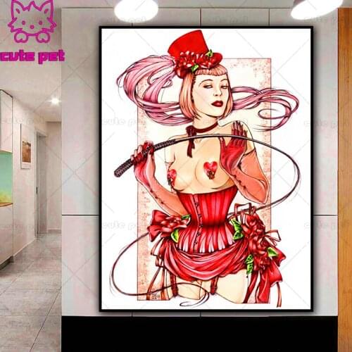 DIY Diamond Painting Sexy woman Cross Stitch 3D Full Square Diamond Embroidery Patterns Rhinestones Mosaic Home Decor puzzle