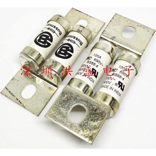 Free shipping Original new BUSSMANN Fuse double tube fuse BS88:4 120A 690V quality fuse