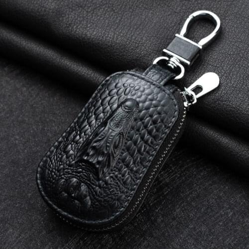 For Kia leather car key case K5 KX5 Sorento Freddy K3S K2 K4 Crocodile pattern key cover metal key chain Business key case