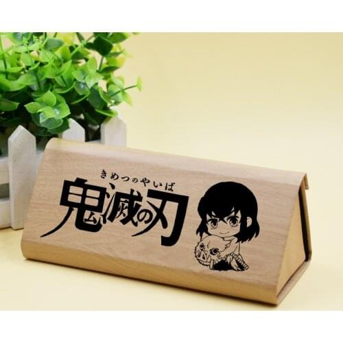 Demon Slayer Kimetsu No Yaiba Kamado Nezuko Fold Pencil Case Protective Hard Eye Glasses Case Portable Storage Sunglasses Box