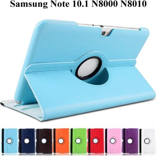 360 Rotating Bracket Flip Stand Leather Case for Samsung Galaxy Note 10.1 2012 GT-N8000 N8000 N8010 N8020 Tablet Case+Film+Pen