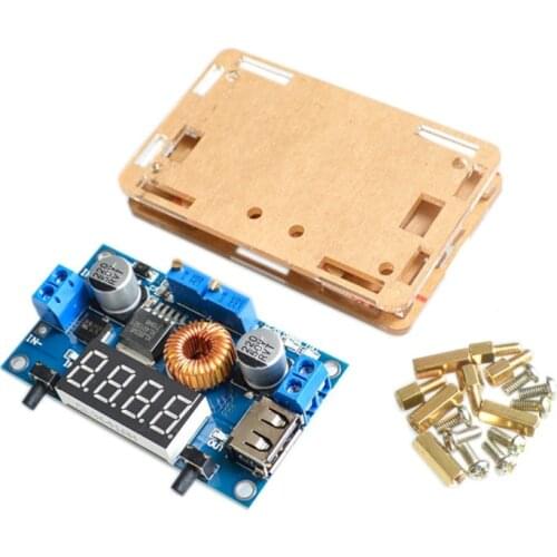 DC-DC 5A Digital LED Drive Lithum Battery Charger Module CC/CV USB Step Down Buck Converter With Voltmeter Ammeter With shell