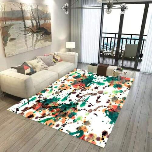 Colored Quicksand Carpet Mat for Living Room Doormat Flannel Print Bedroom Non-slip Floor Rug 01