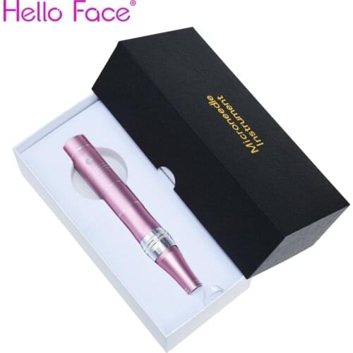 Electric Microneedling Pen Derma Skincare System Wireless Microneedles Pen Kit Rechargeable with 5 Speed Levels 3 Colors Select