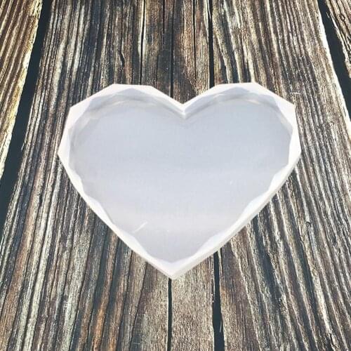 Heart Shape DIY Mold Ashtray Coaster Flexible Candles Making Epoxy Clay Jewelry Molds Craft Accessories Mould Silicone Resi T9C5
