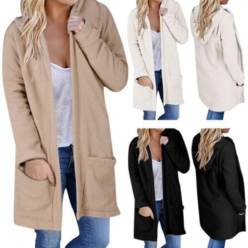 Cotton Siamese Cap Women Coat Autumn Winter Coat Long Sleeve Turn-Down Collar Oversize Blazer Outwear Jacket Elegant Overcoats
