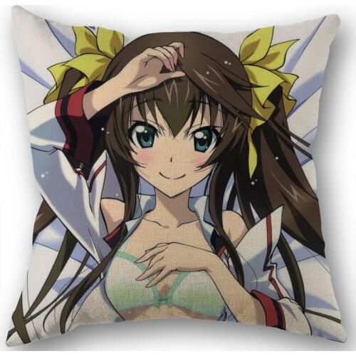Custom Infinite Stratos Pillowcase Wedding Decorative Cotton Linen Pillow Case For Home Pillow Cover 45X45(One Sides)