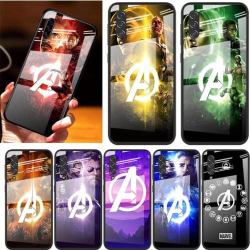 Marvel Avengers Hero Cool For Samsung Note 20 10 9 8 Ultra Lite Plus 5G A70 A50 A40 A30 A20 A10 Tempered Glass Phone Case