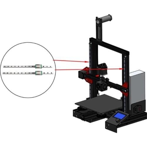 1 Set Dual Z Axis MGN12H Linear Rails Kit for Creality Ender-3/3S/PRo 3D Printer Parts