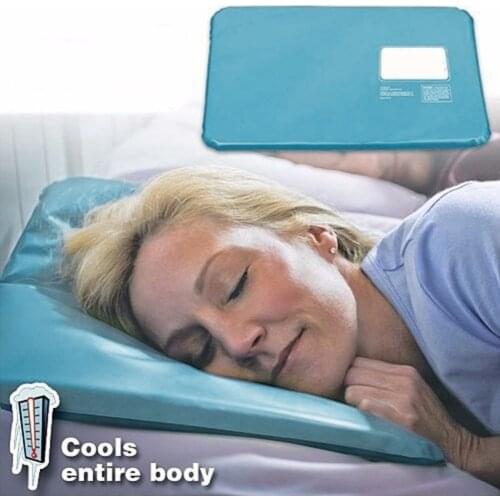 2021 Summer Ice Cold Pillow Hypoalergentic Non-toxic Aid Pad Muscle Relief Sleeping Headache Mat Travel Pillows Neck Water Blue