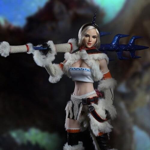 1/6 Scale HT SET036 Plus velvet Cosplay Women clothes Sexy female hunter Sexy clothing For 12" Suit Action Figures Body Doll Toy