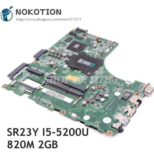NOKOTION For Acer aspire E5-471G Laptop Motherboard NBMN111006 DA0ZQ0MB6E0 MAIN BOARD SR23Y I5-5200U GT840M Video card