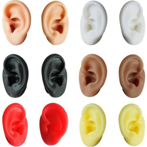 Single Silicone Ear Model Human Artificial Ear Display For Hearing Earphones Display Medical Teaching Display Props Tricky Props