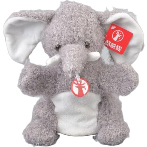 25cm Soft Fabric Elephant Stuffed Plush Soft Doll Animals DevelopToy Girls Baby Kids Hands Puppets Birthday Gift
