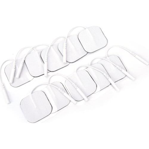 10 Pcs 4*4cm Nerve Stimulator with 2mm Plug Electrode Pads Tens Electrodes for Tens Digital Therapy Machine Massager Wholesale