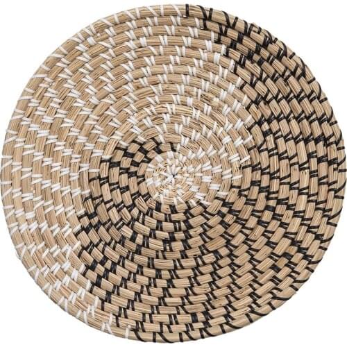 Woven Wall Basket Decor,Seagrass Woven Basket Boho Decor for Home,Bohemian Wall Decor for Living Room,Seagrass Hanging