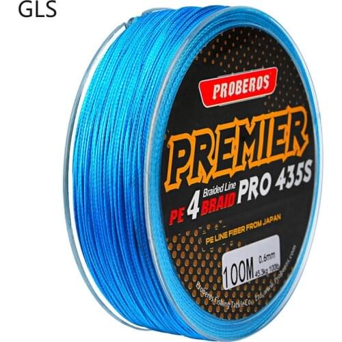 100m PE Multi-filament Rope Cord 4 Strands Braided Fishing Lines 6-100LB