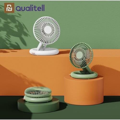 Xiaomi Qualitell Mini Desktop Fan Rainforest Version Handheld USB Rechargeable Removable Super Wind Silent Fan Cooler for Home