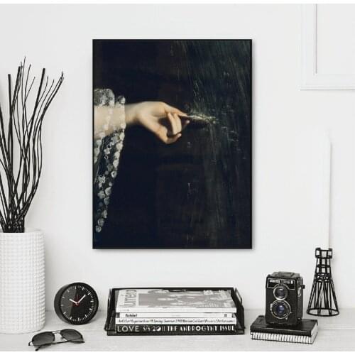 Surreal Art Portrait Oil Painting Art Prints Vintage Canvas Poster Altered Art Eclectic Wall Pictures for Living Room Home Decor