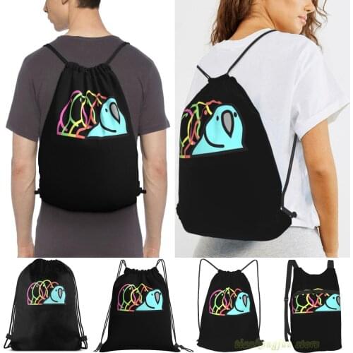 Party Parrot - Slack Emoticon Parrot Style Men Outdoor Travel Gym Bag Waterproof Drawstring Backpack Women Fitness Sackpack Bag