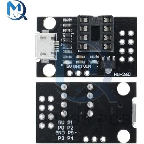 Programming Pluggable Development Board ATTINY 13A /25/45/ ATTINY85 Micro Editor USB Power Connector Board Module