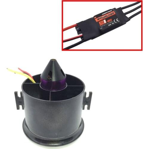 QX-MOTOR 70mm 6 Blades Ducted Fan EDF With 2839 3000KV Motor Brushless With 50A esc For RC Airplane Model Parts