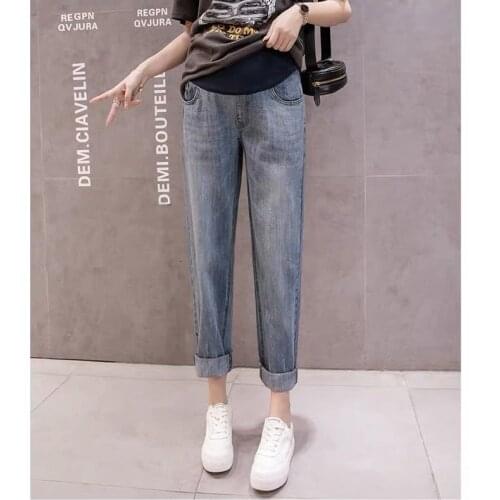 Pregnant womens pants, pregnant womens jeans, summer wear, high waist abdominal thickening loose wide leg pants