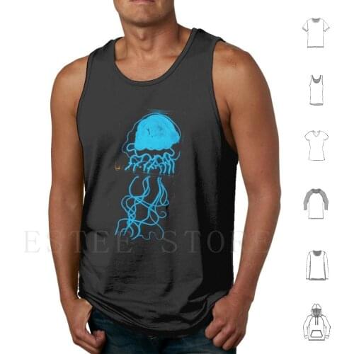 Glowing Bacterial Art-Jellyfish Tank Tops Vest Sleeveless Science Sci Art Bacteria Glow Bioluminescence Biolumination