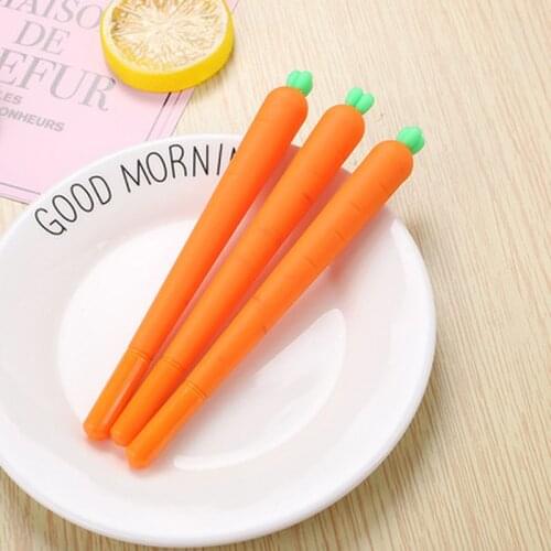 1pcs Carrot Gel Pens Novelty Stationery 0.5mm Student Writing Pen Gel Pen Cute Pens Kawaii Stationery Kawaii School Supplies