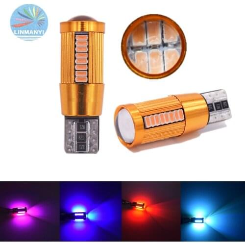 2pcs 147 161 194 168 T10 3014 38SMD Canbus No Error Free Clearance Lights Instrument Lights Dome Light WHITE/ICE-BULE/RED/PINK