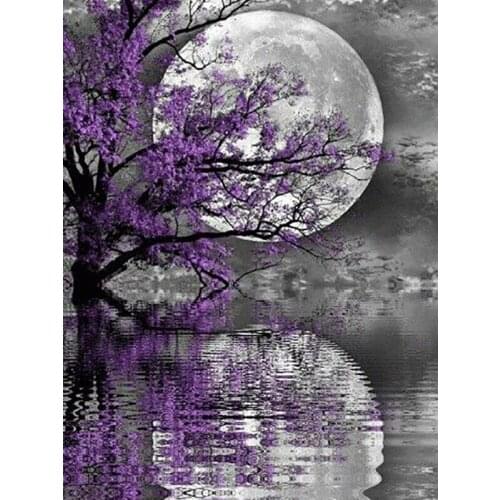 5D DIY Diamond Painting Moon Scenery Painting Posters Diamond Embroidery Sale Cross Stitch Mosaic Home Decorative